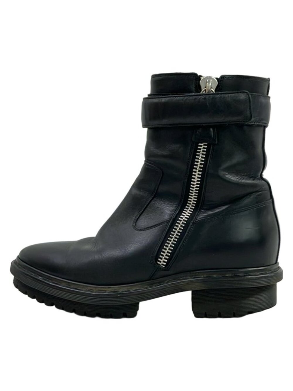 Balenciaga Short Boots Black Leather